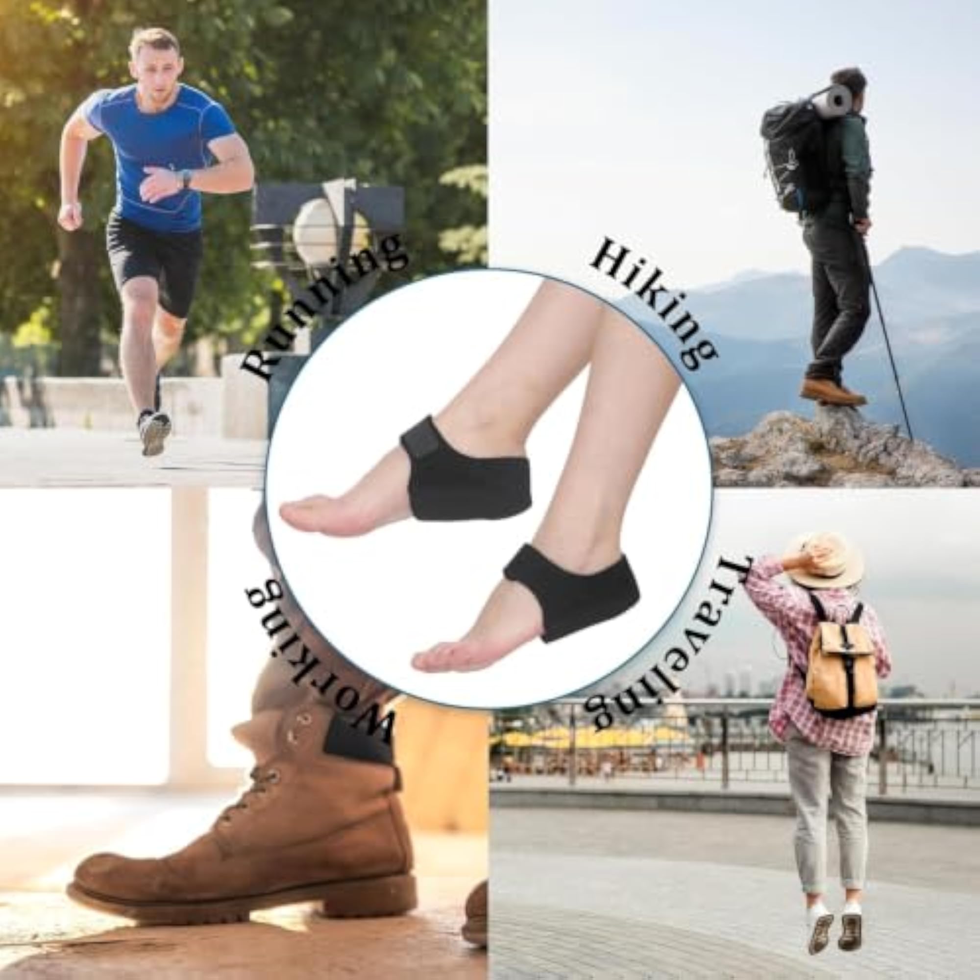 MMTSWorld Heel Pads for Pain Relief, Silicone Gel Heel Protectors